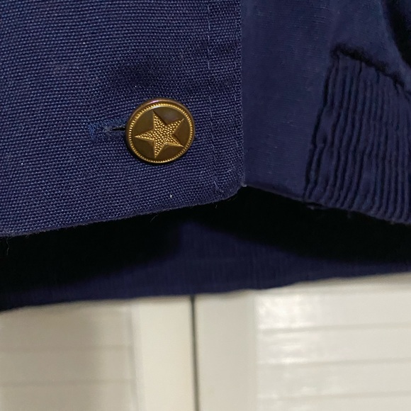 Retro navy jacket with gold buttons - Picture 3 of 5